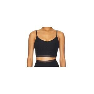 Beyond Yoga Spacedye Allure Lace High Cropped Tank in Darkest Night Small